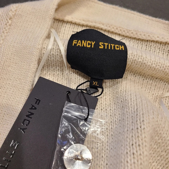 NWT Fancy stitch women's Cardigan sz .XL Ivory Color - Picture 6 of 10
